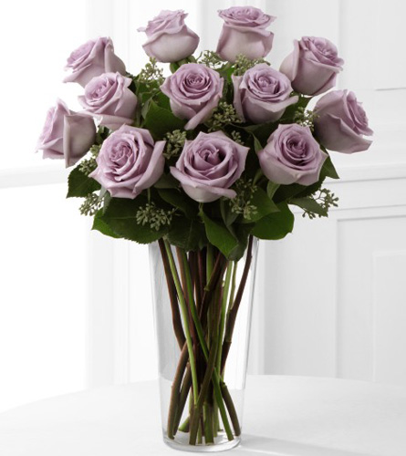 The Flower Shop - Purple Flowers - Pastel Rose Bouquet N16-4309